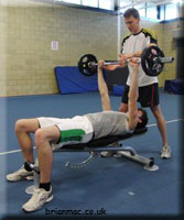 bench press test weight 1rm maximum assistant brianmac